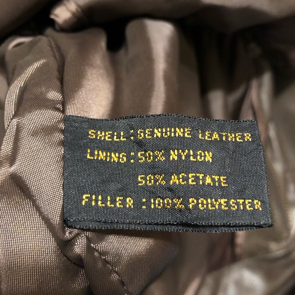 VTG REED Brown LEATHER BOMBER JACKET ZIP OUT Thinsulate LINER MEN'S 40R EUC! - Picture 6 of 12